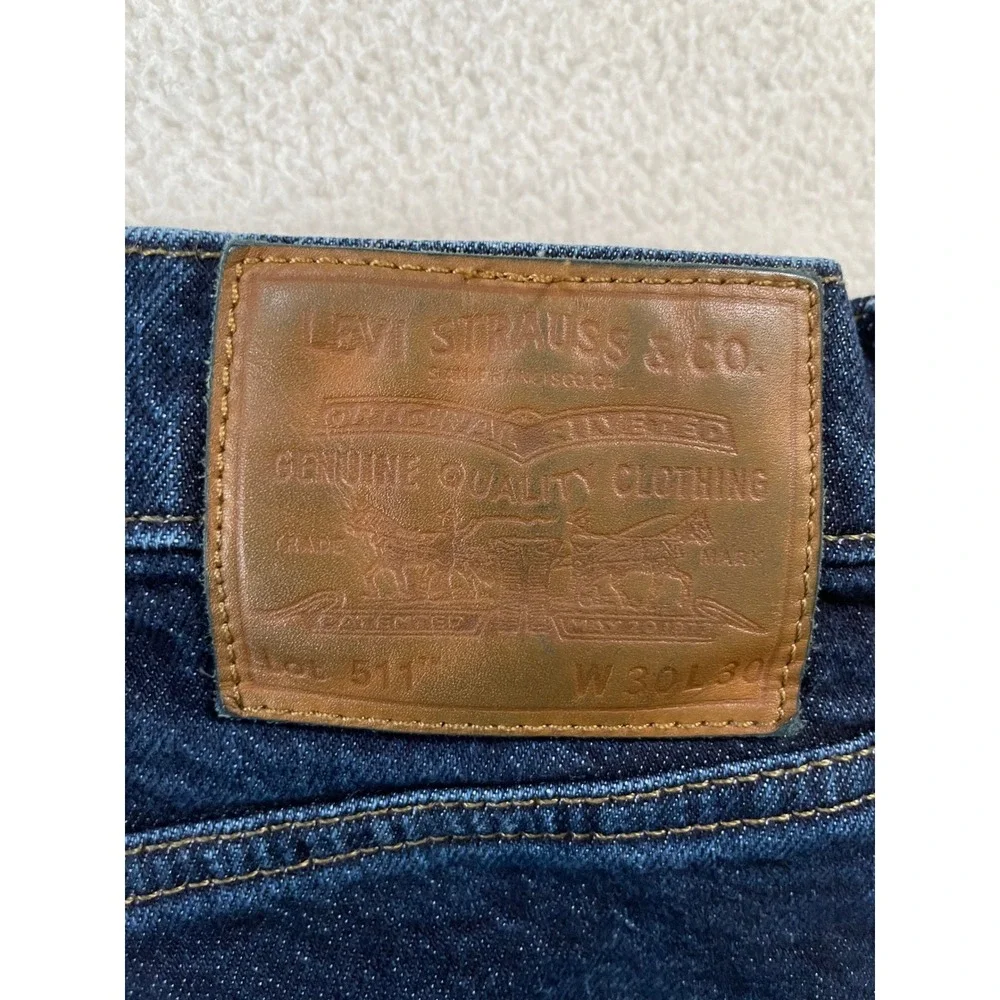 Levi's 511 Slim Fit Jeans Mens 30x30 Blue Warm Indigo‎ Premium 04511-5948